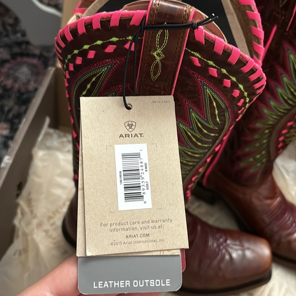 Ariat Womens Derby Crackled Limited Addition Cafe Cowgirl Boots - Picture 5 of 11